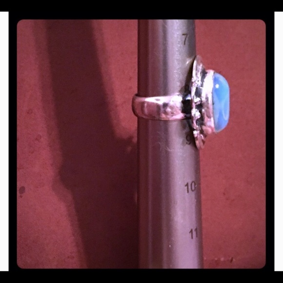 Sterling opalite ring - Picture 4 of 6